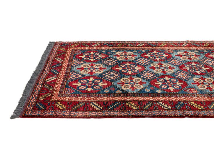 Detail image of 3' 11 x 6' Hand Knotted Kazak Wool Rug