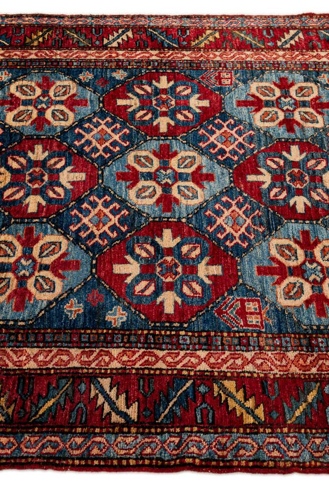 3' 11 x 6' Hand Knotted Kazak Wool Rug