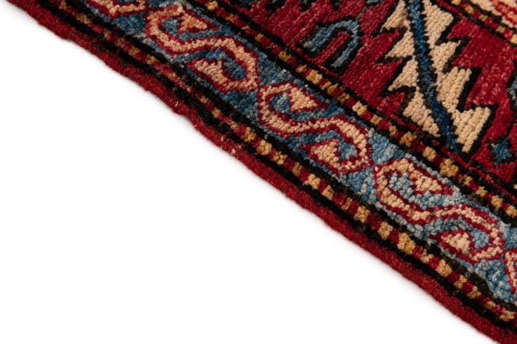 Detail image of 3' 11 x 6' Hand Knotted Kazak Wool Rug