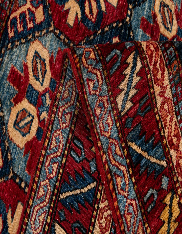 Detail image of 3' 11 x 6'  Hand Knotted Kazak Wool Rug