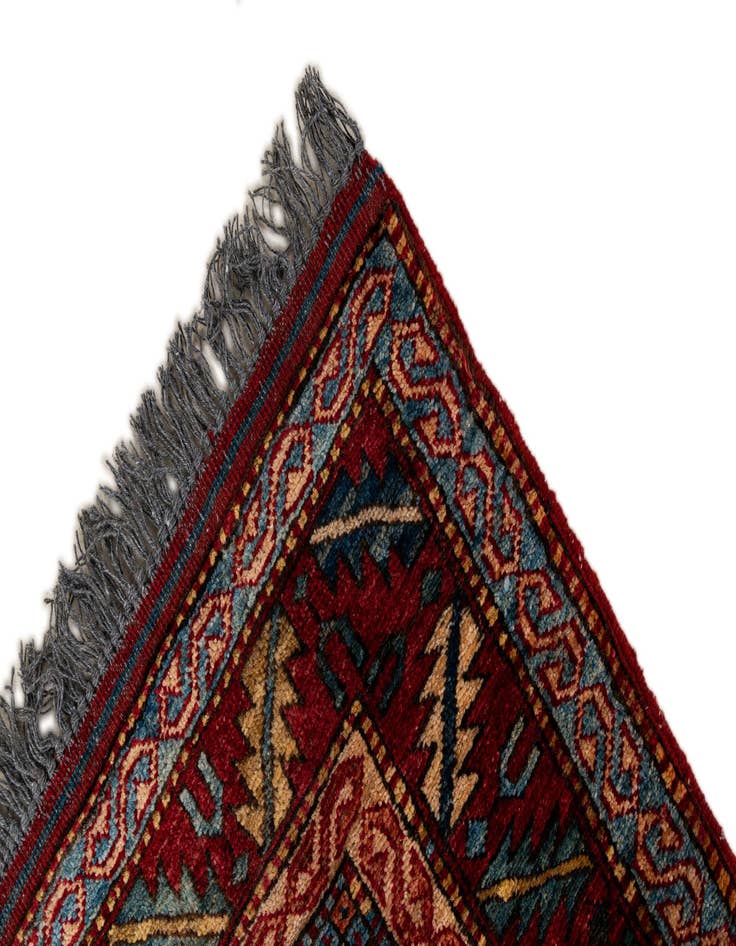 Detail image of 3' 11 x 6'  Hand Knotted Kazak Wool Rug