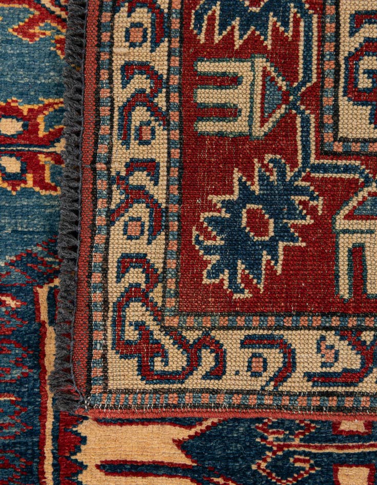 Detail image of 4' 1 x 5' 9  Hand Knotted Kazak Wool Rug