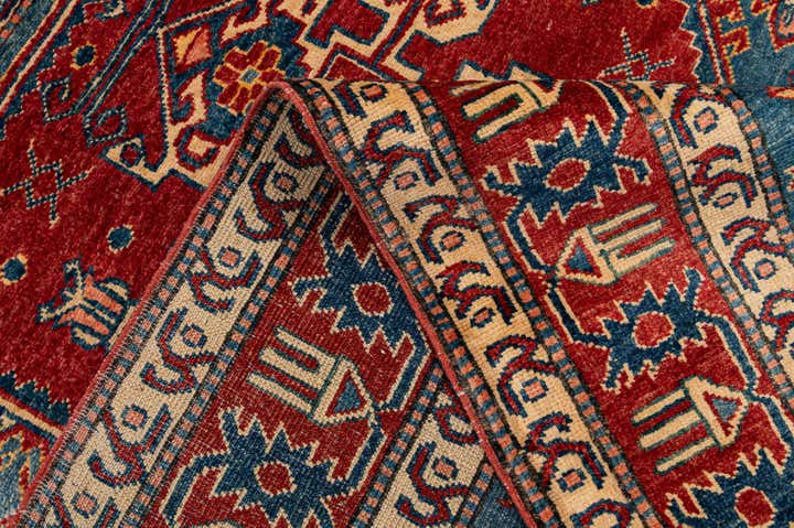 4' 1 x 5' 9 Hand Knotted Kazak Wool Rug