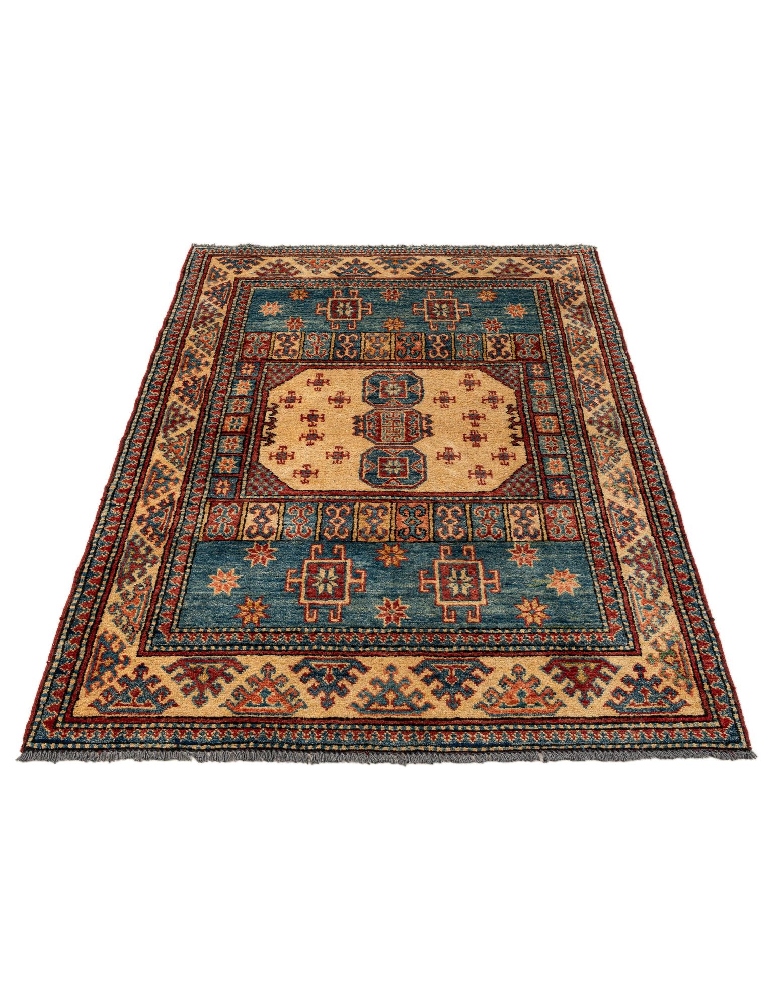 3' 9 x 5' 7 Hand Knotted Kazak Wool Rug