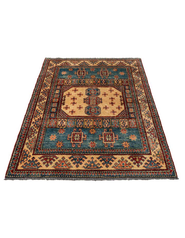 3' 9 x 5' 7 Hand Knotted Kazak Wool Rug