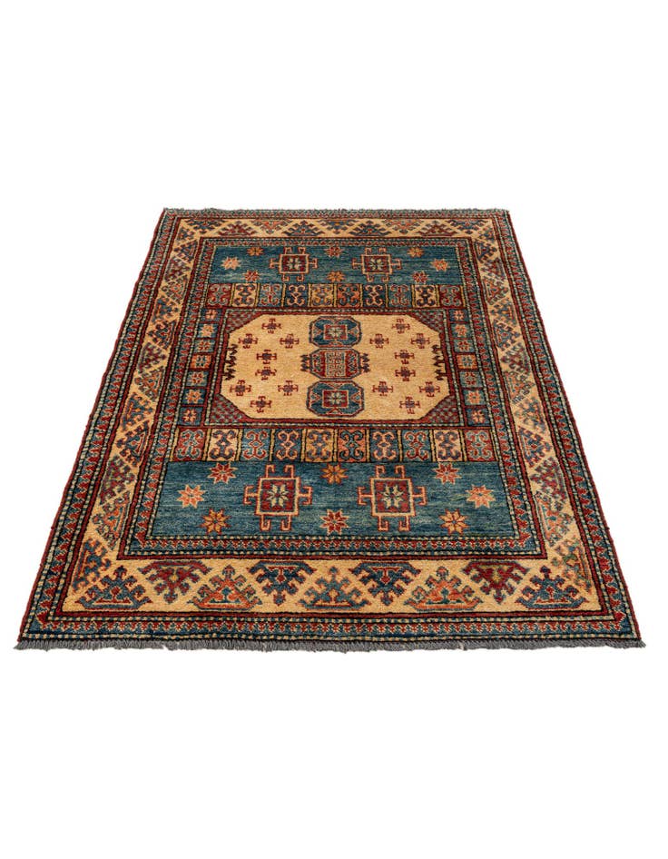 Detail image of 3' 9 x 5' 7 Hand Knotted Kazak Wool Rug