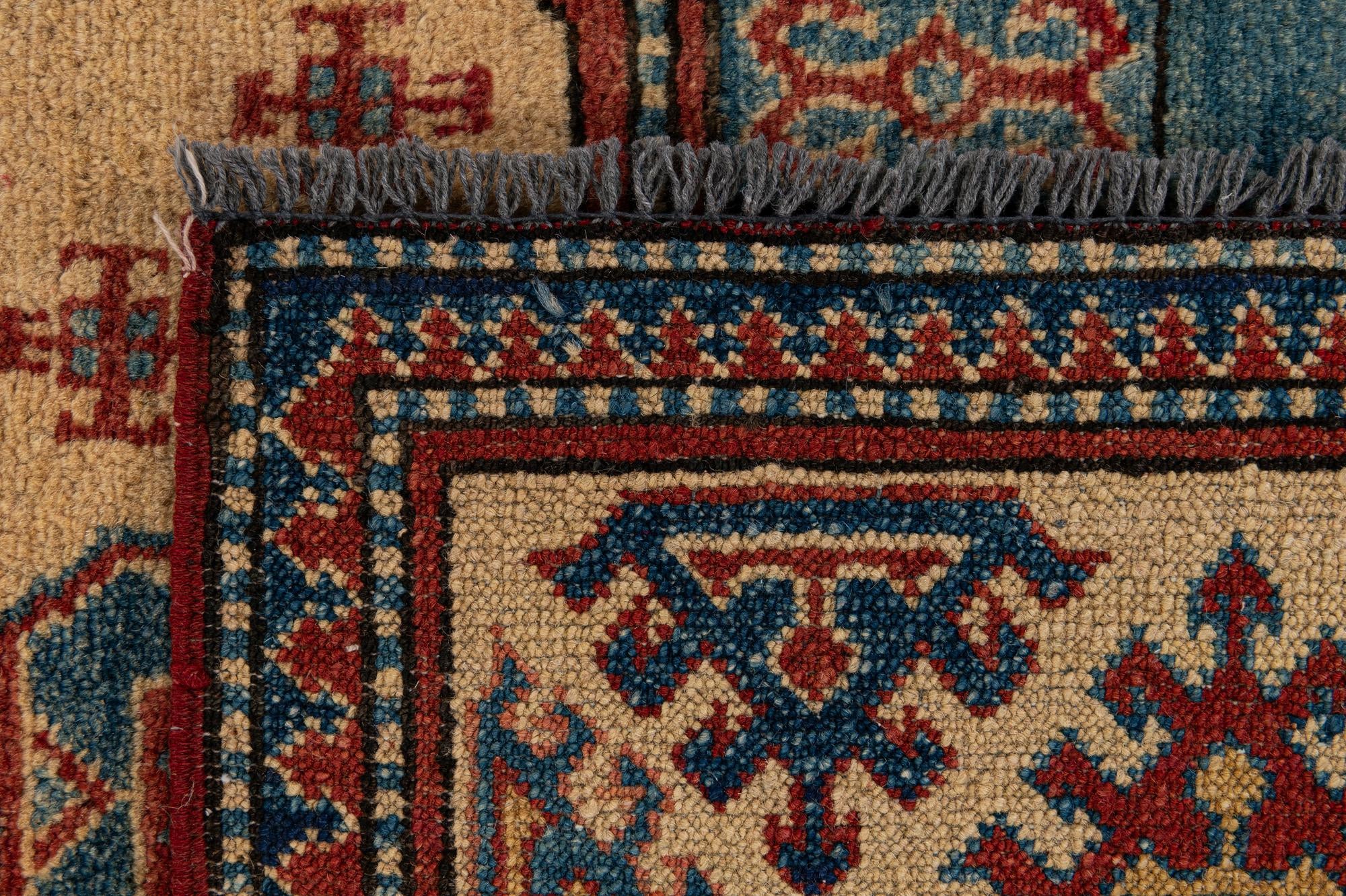 3' 9 x 5' 7 Hand Knotted Kazak Wool Rug