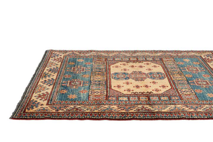 3' 9 x 5' 7 Hand Knotted Kazak Wool Rug