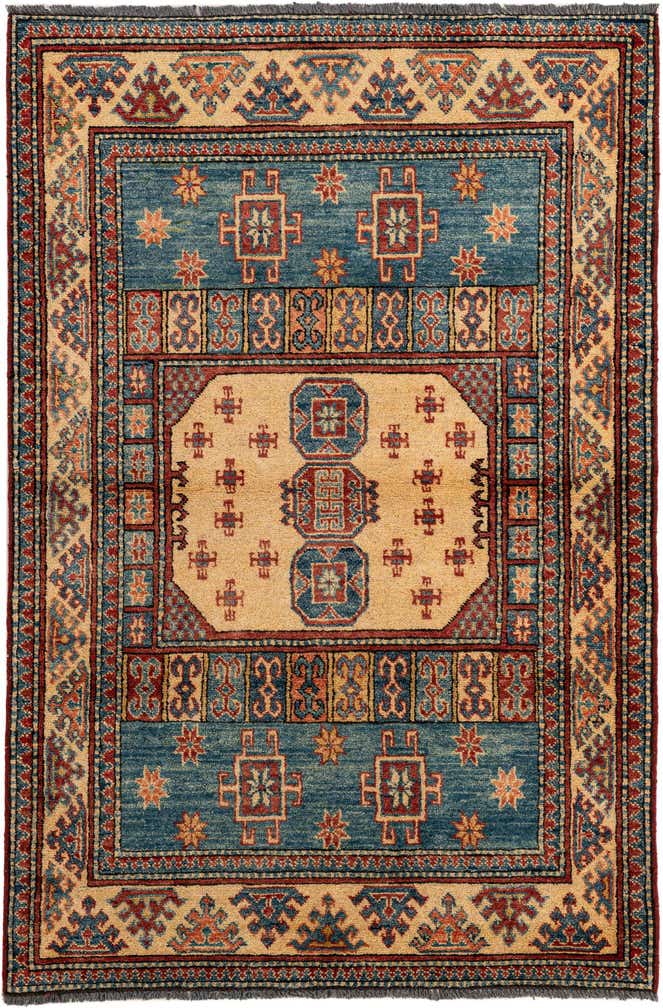 3' 9 x 5' 7 Hand Knotted Kazak Wool Rug