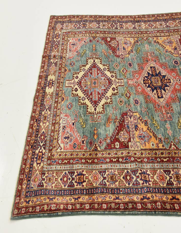 Detail image of 5' 9 x 8' 8 Hand Knotted Kazak Oriental Rug