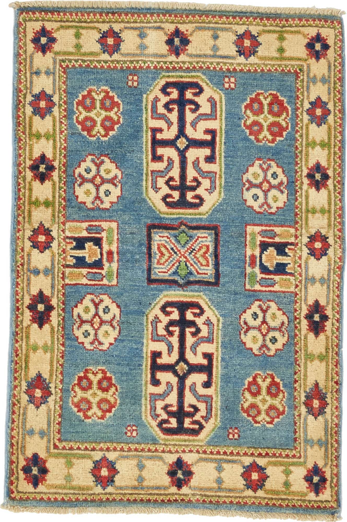 2' x 3' Hand Knotted Kazak Oriental Rug