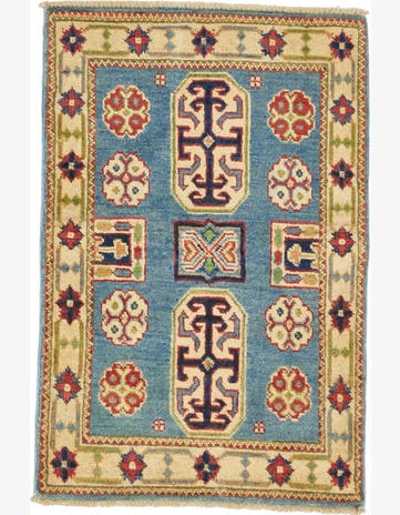 2' x 3' Hand Knotted Kazak Oriental Rug