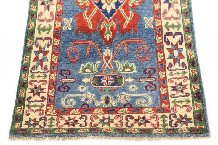 Detailansicht von 85cm x 135cm Handgeknüpft Kazak Orientalisch Teppich