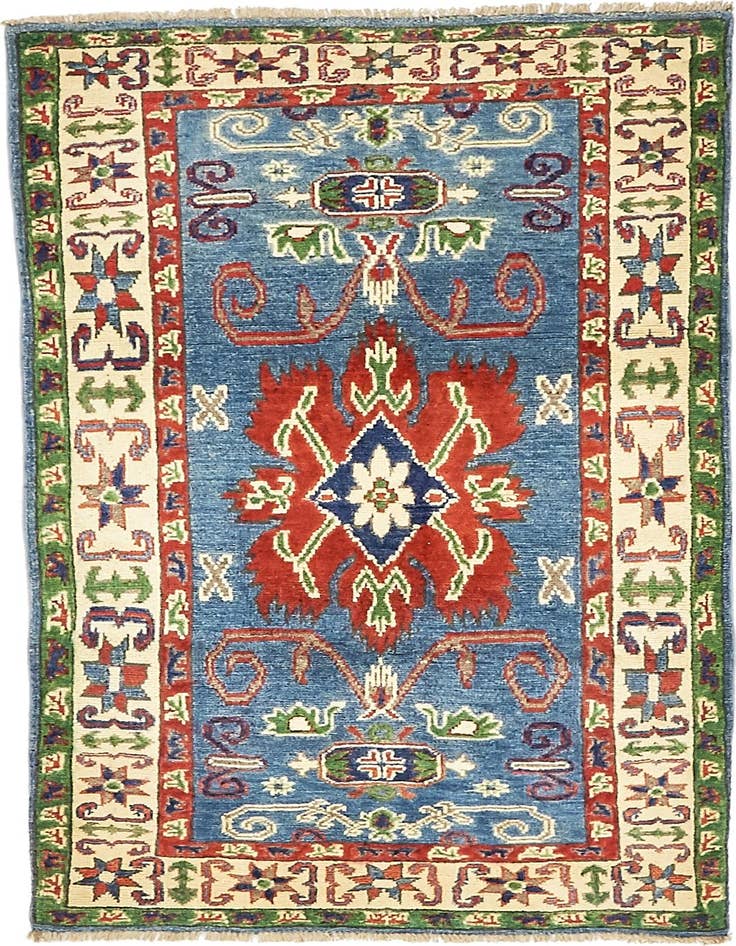 Detail image of 2' 10 x 4' 5 Hand Knotted Kazak Oriental Rug