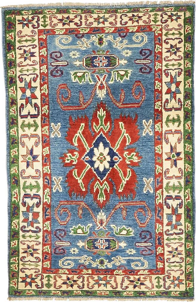 85cm x 135cm Handgeknüpft Kazak Orientalisch Teppich