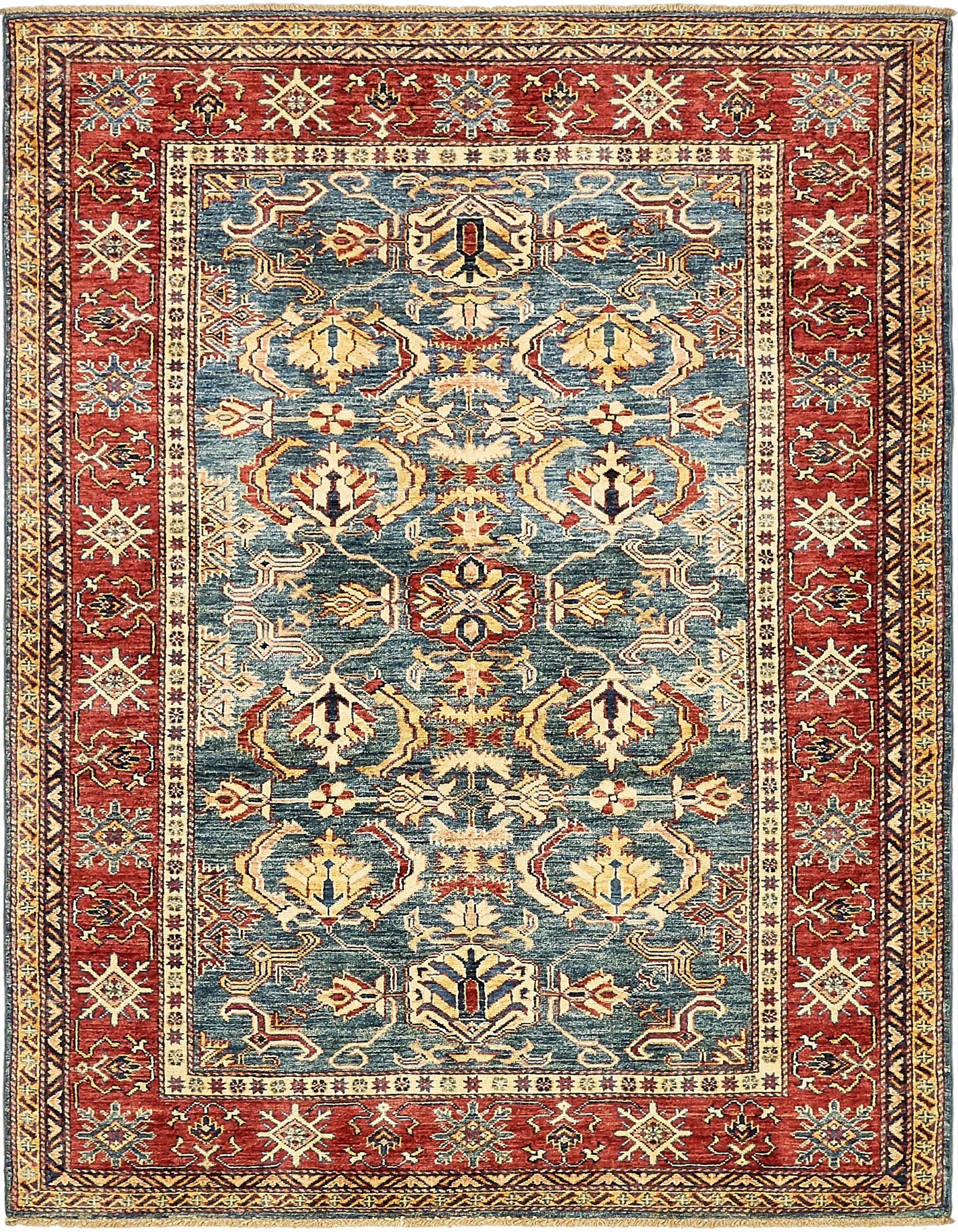 5' x 6' 9 Hand Knotted Kazak Oriental Rug