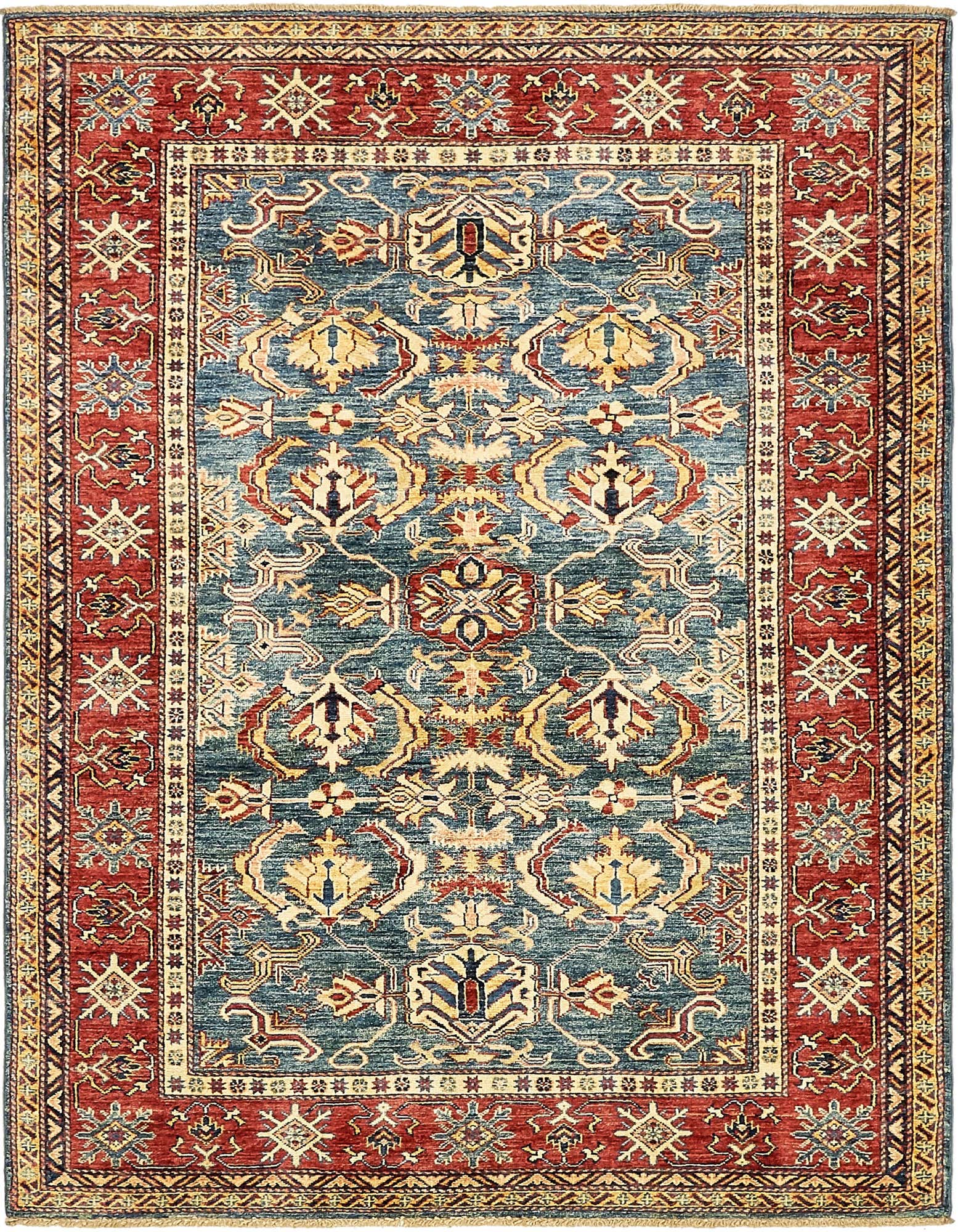 5' x 6' 9 Hand Knotted Kazak Oriental Rug