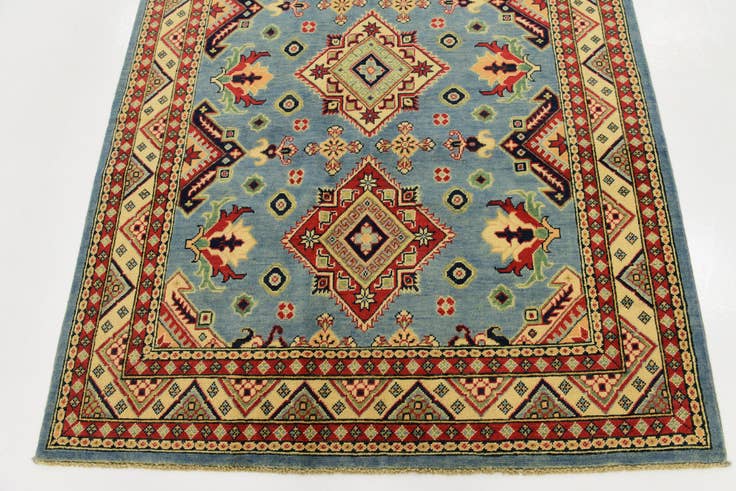 Detail image of 4' 10 x 6' 4 Hand Knotted Kazak Rug