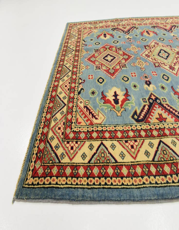 Detail image of 4' 10 x 6' 4 Hand Knotted Kazak Rug