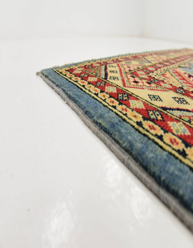 Detail image of 4' 10 x 6' 4 Hand Knotted Kazak Rug