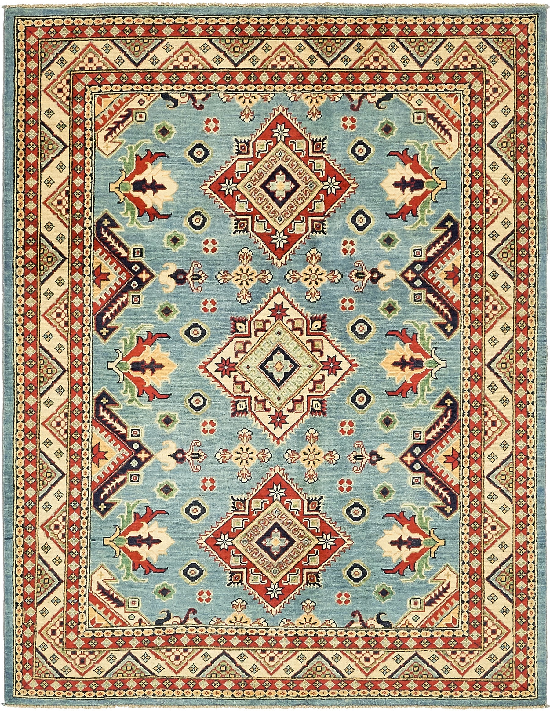 4' 10 x 6' 4 Hand Knotted Kazak Rug