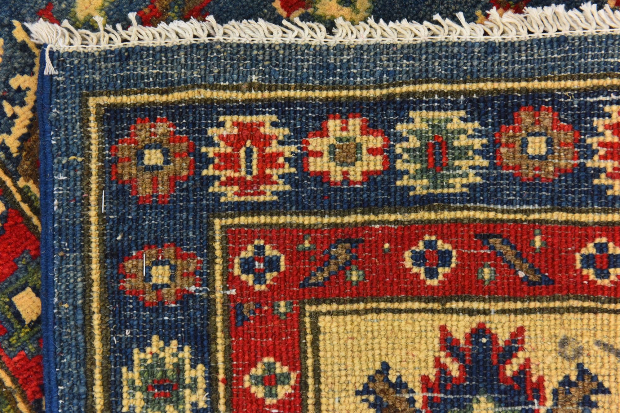 6' 7 x 9' 3 Hand Knotted Kazak Rug