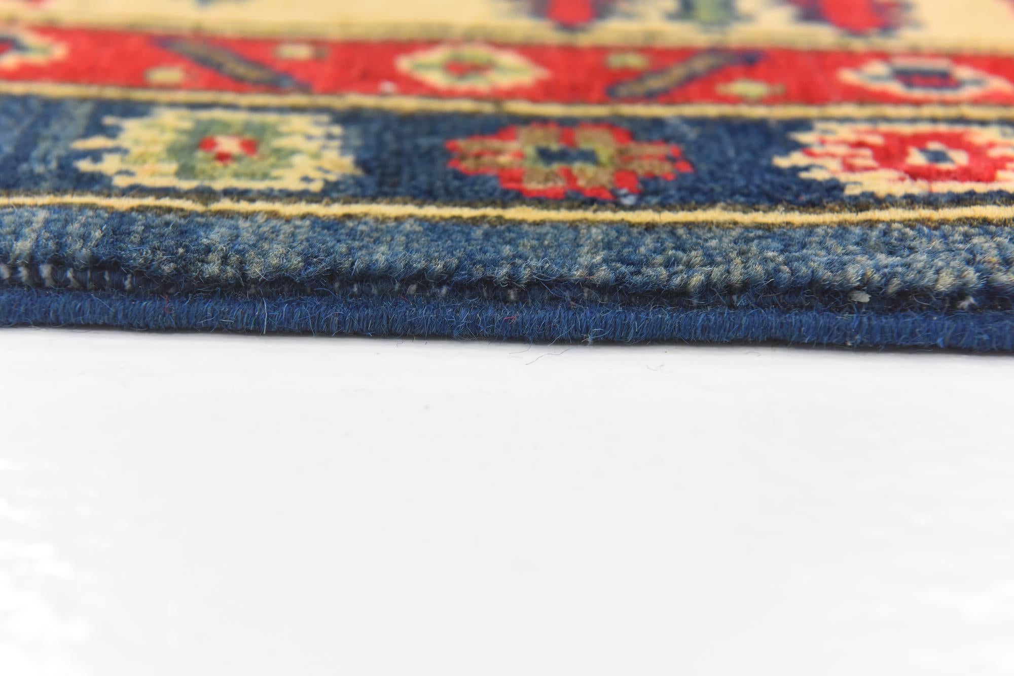6' 7 x 9' 3 Hand Knotted Kazak Rug