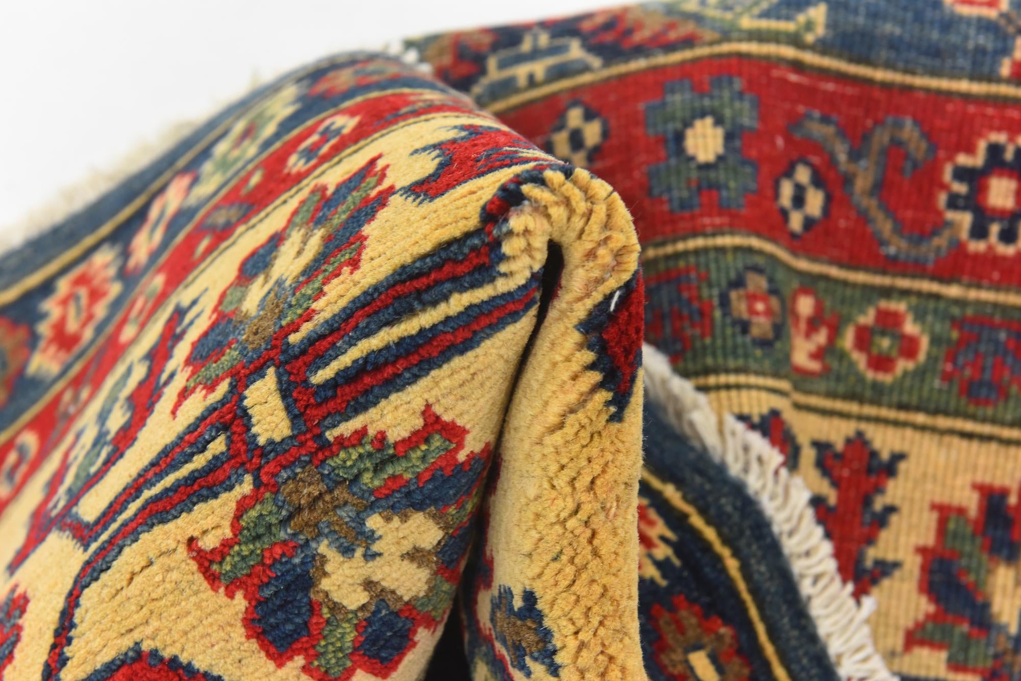 6' 7 x 9' 3 Hand Knotted Kazak Rug