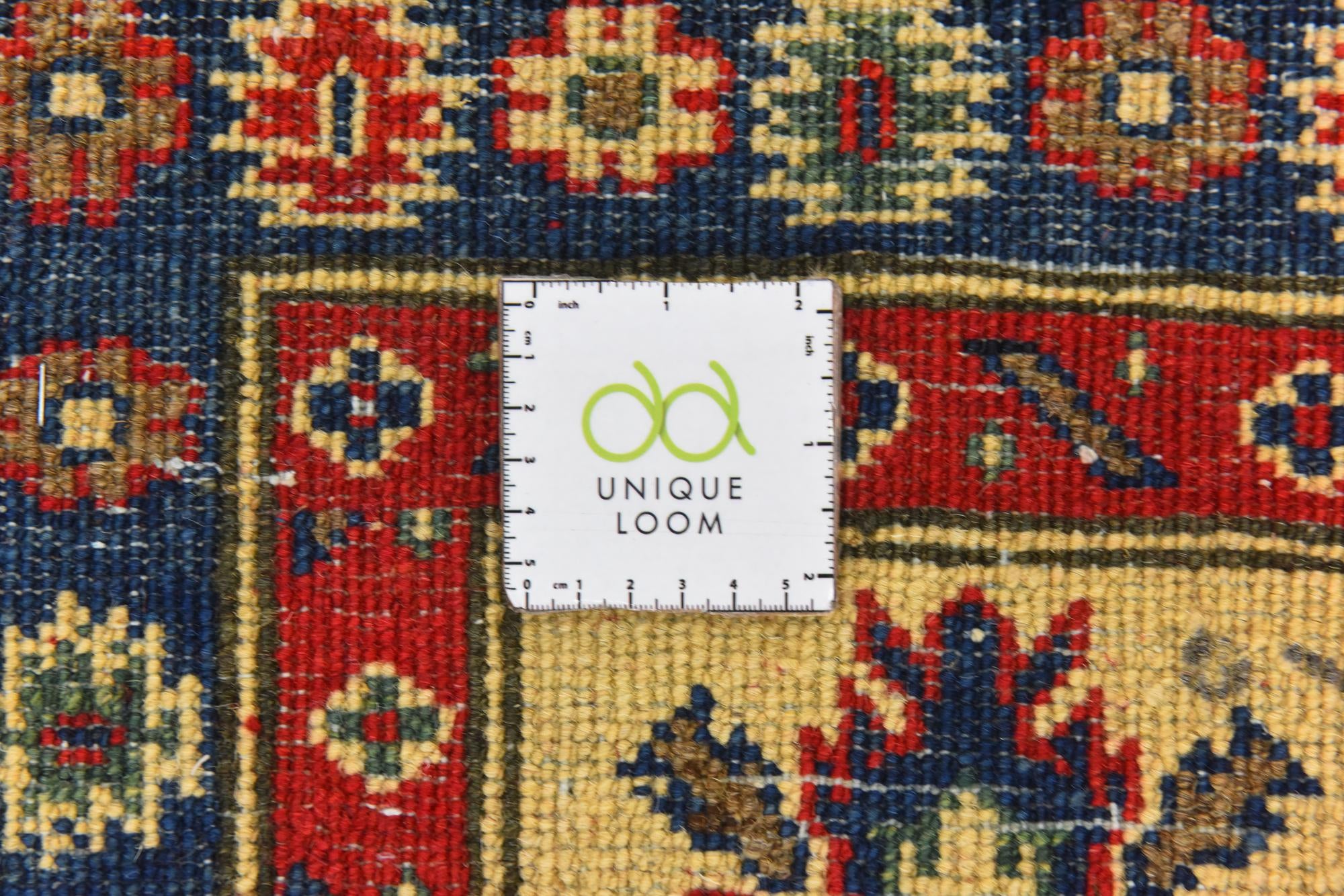 6' 7 x 9' 3 Hand Knotted Kazak Rug