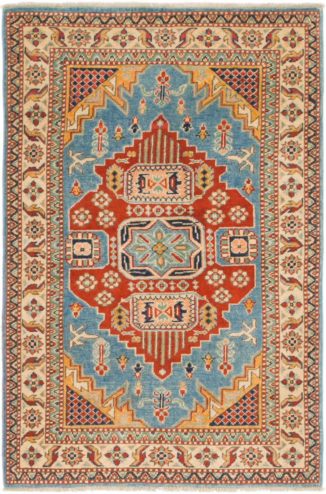 3' x 5' Hand Knotted Kazak Rug