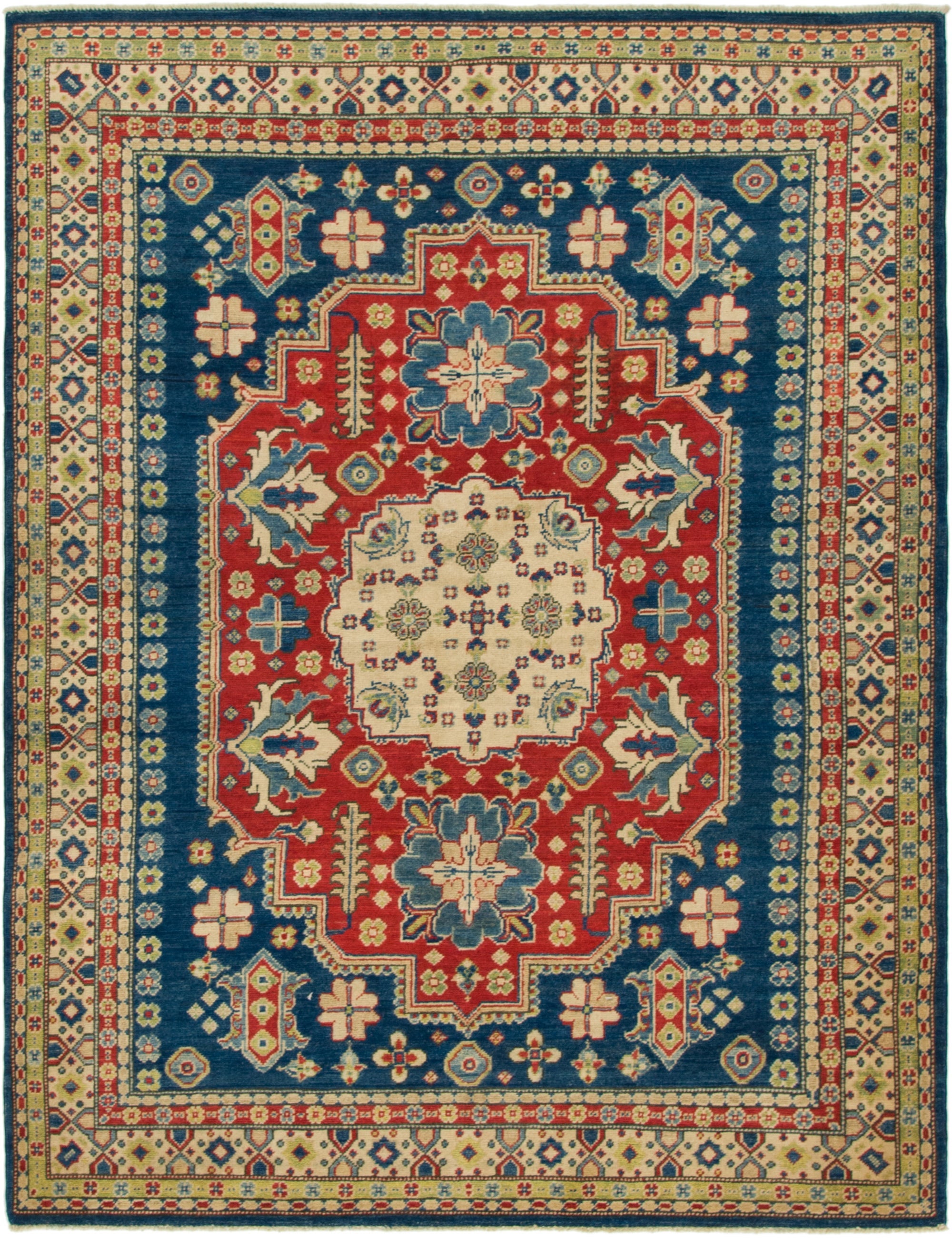 5' x 6' 10 Hand Knotted Kazak Rug