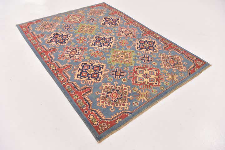 5' x 7' Hand Knotted Kazak Rug