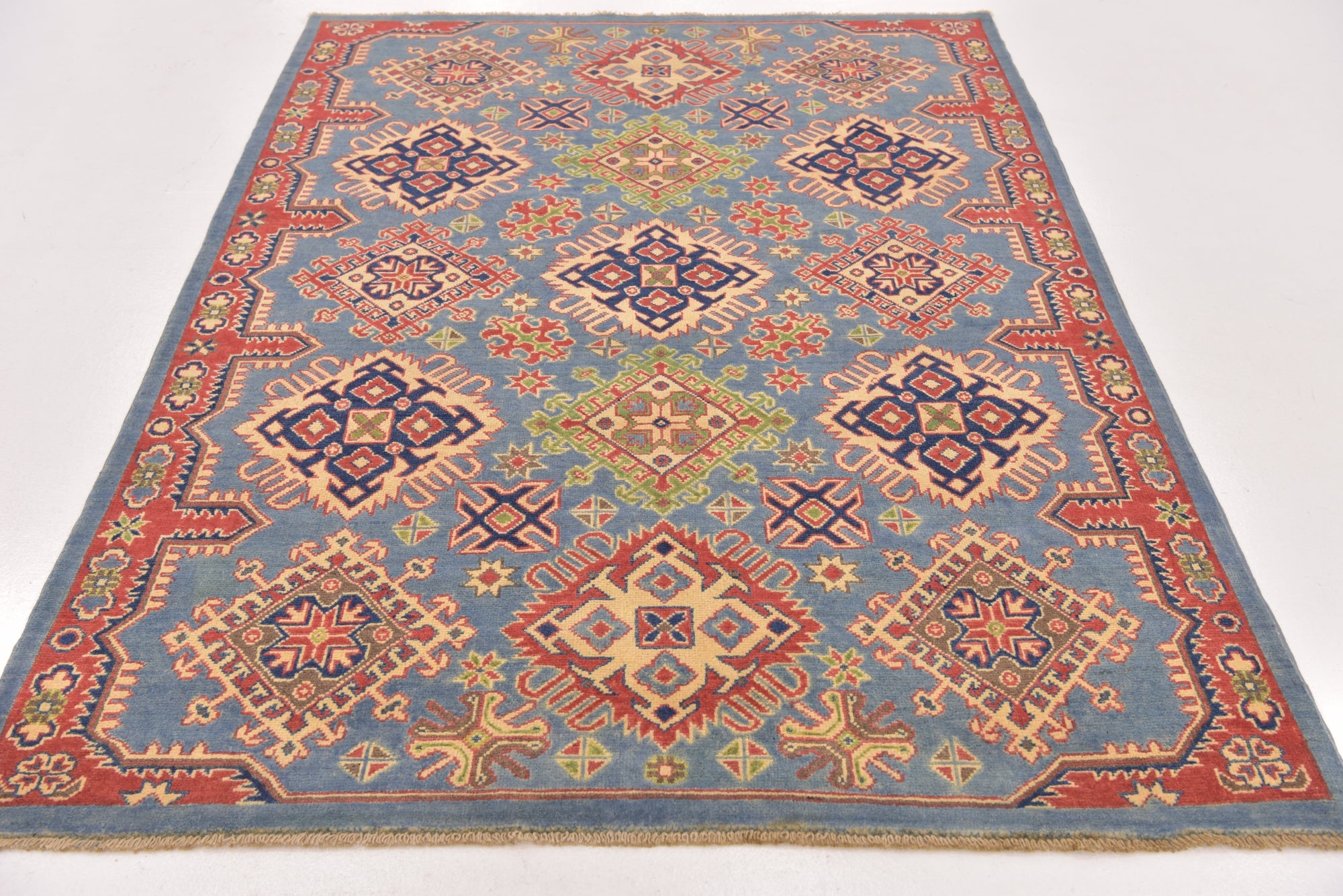 5' x 7' Hand Knotted Kazak Rug
