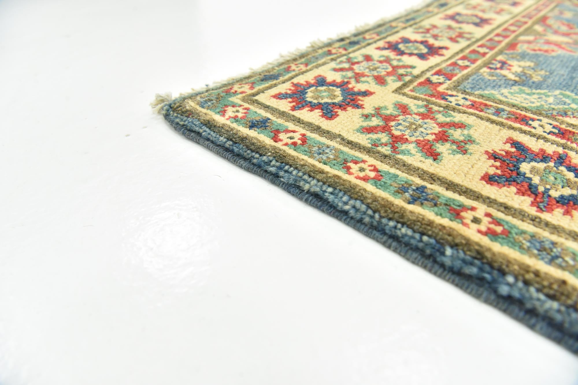 80cm x 120cm anudado a mano Kazak Alfombra