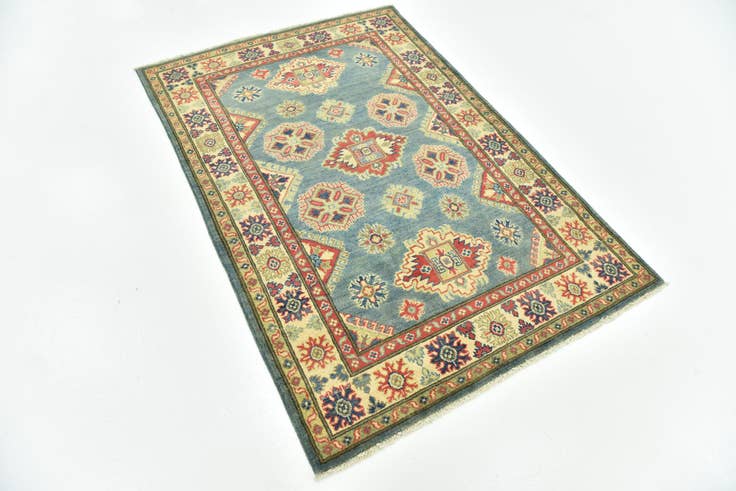 Detail image of 3' 10 x 5' 10 Hand Knotted Kazak Rug