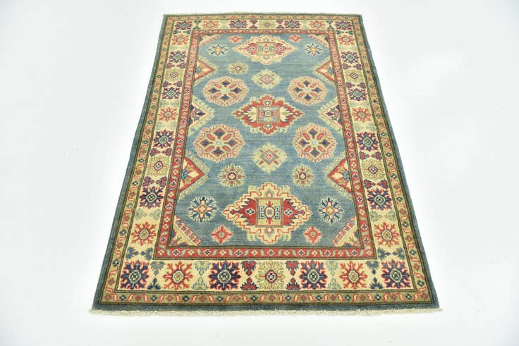 Detail image of 3' 10 x 5' 10 Hand Knotted Kazak Rug