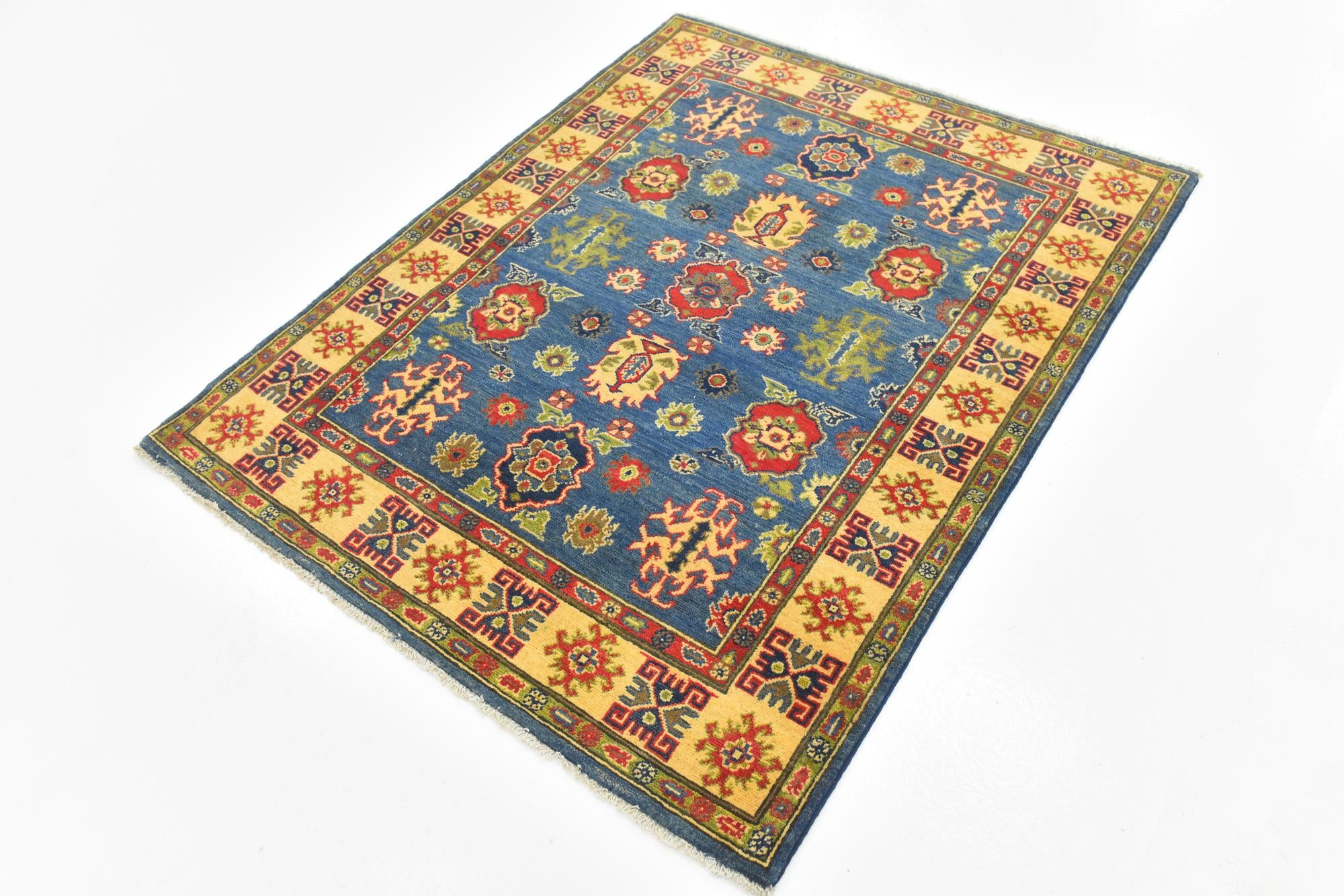 4' 3 x 5' 5 Hand Knotted Kazak Rug