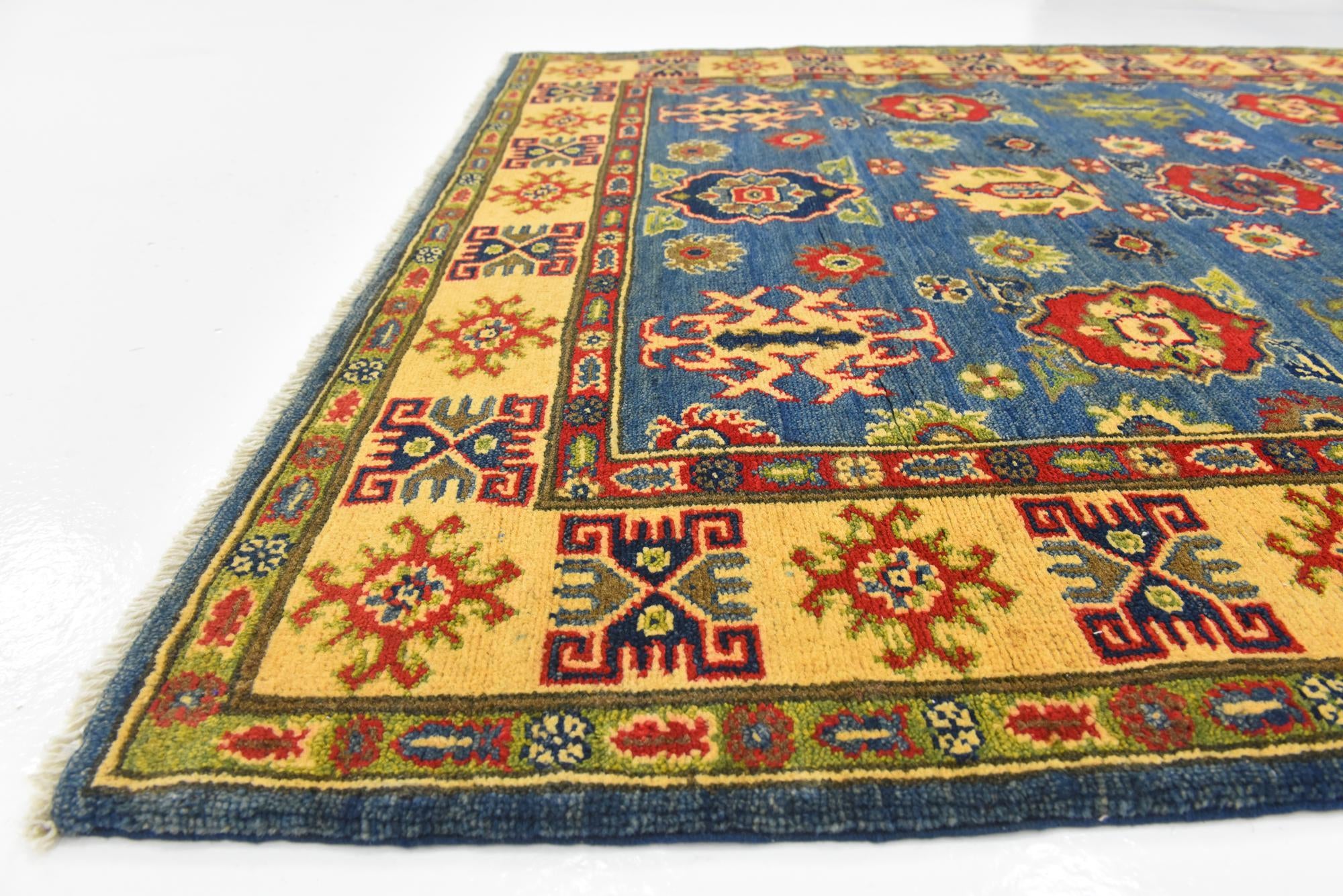 4' 3 x 5' 5 Hand Knotted Kazak Rug