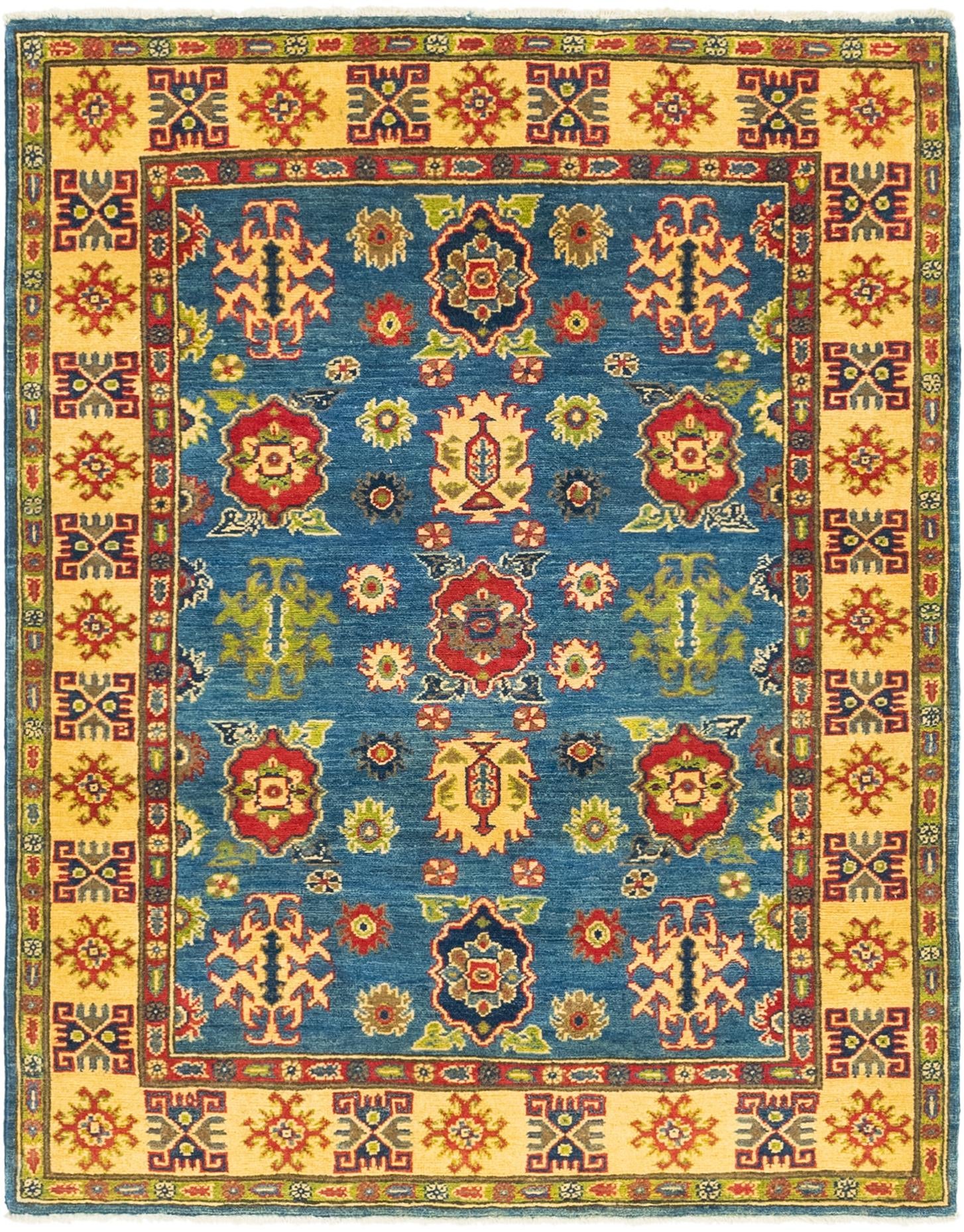 4' 3 x 5' 5 Hand Knotted Kazak Rug