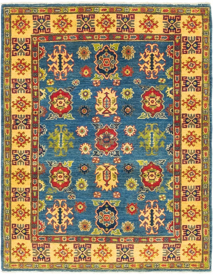 Detail image of 4' 3 x 5' 5 Hand Knotted Kazak Rug