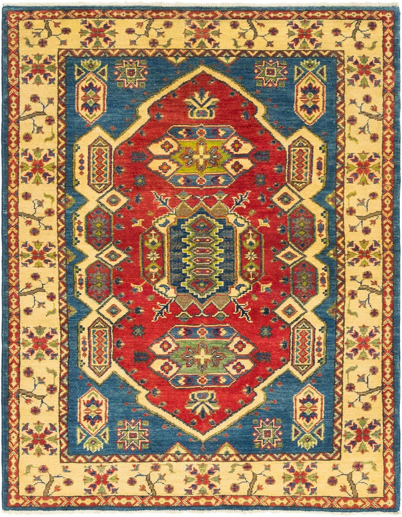 4' x 6' Hand Knotted Kazak Rug