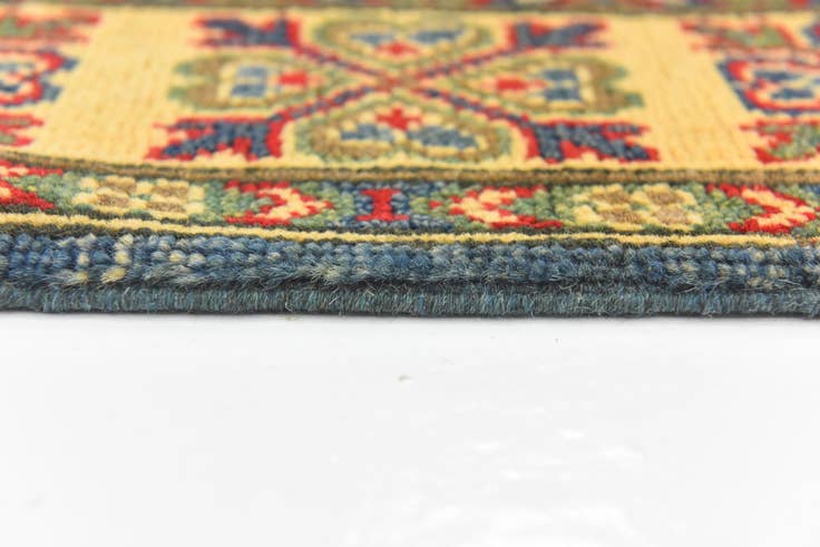 Detail image of 4' 2 x 6' 2 Hand Knotted Kazak Rug