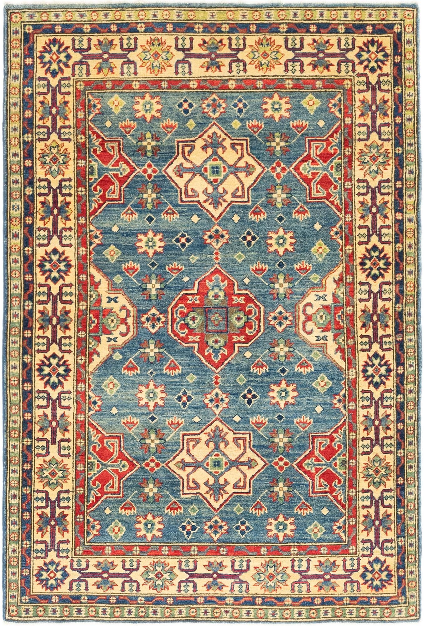 4' x 6' Hand Knotted Kazak Rug