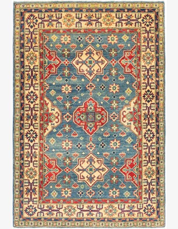 4' x 6' Hand Knotted Kazak Rug
