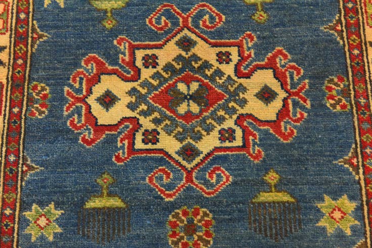 Detail image of 2' 8 x 4' Hand Knotted Kazak Rug