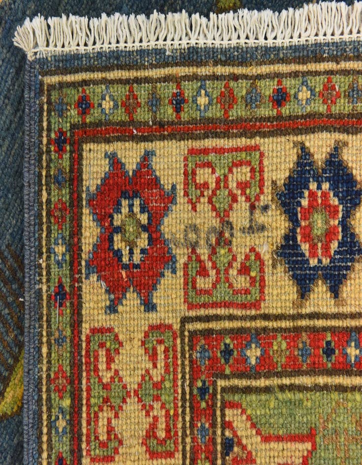 Detail image of 2' 8 x 4'  Hand Knotted Kazak Rug