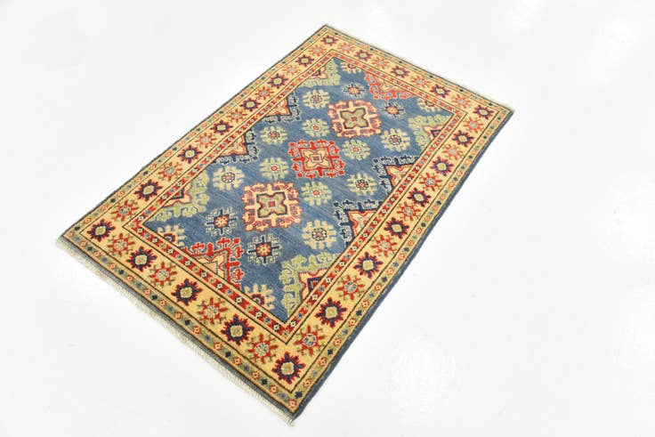 Detail image of 2' 7 x 4' 1 Hand Knotted Kazak Rug