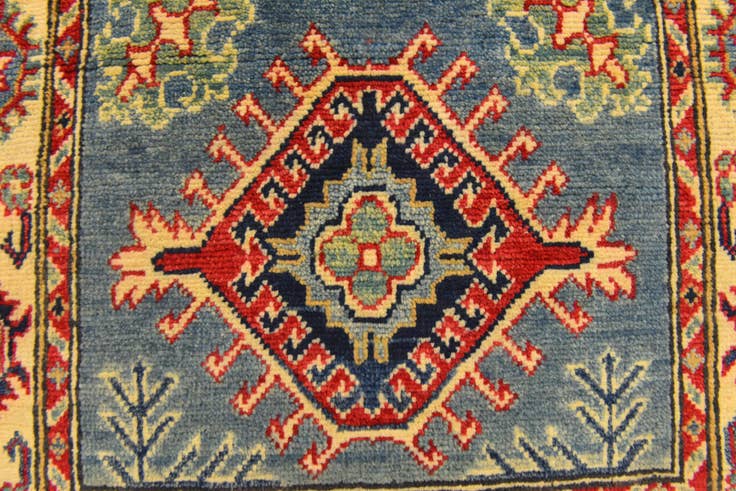 Detail image of 2' 7 x 3' 9 Hand Knotted Kazak Rug