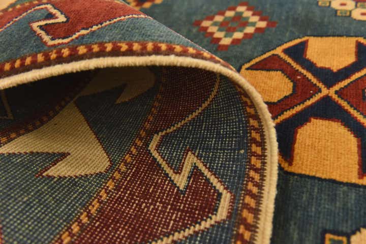 3' 2 x 4' 6 Hand Knotted Kazak Rug