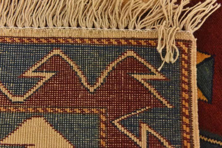 3' 2 x 4' 6 Hand Knotted Kazak Rug